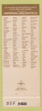 Matchbook Cover - Imperial 400 Motel Lakeland FL