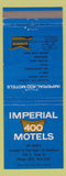 Matchbook Cover - Imperial 400 Motel Rockford IL WEAR