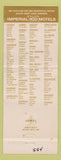 Matchbook Cover - Imperial 400 Motel Rockford IL WEAR