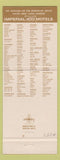 Matchbook Cover - Imperial 400 Motel Dover NH