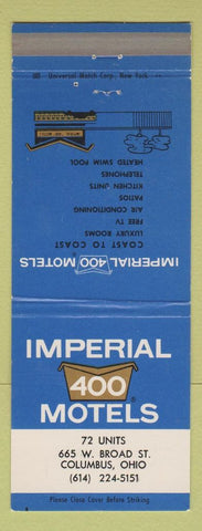 Matchbook Cover - Imperial 400 Motel Columbus OH