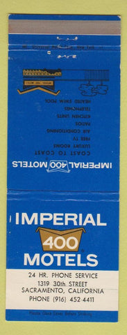 Matchbook Cover - Imperial 400 Motel Sacramento CA