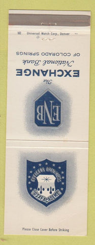 Matchbook Cover - Natonal Bank of Colorado Springs Air Force Academy WEAR