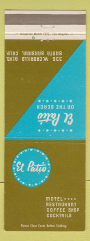 Matchbook Cover - El Patio on the Beach Santa Barbara CA motel