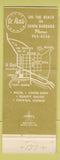 Matchbook Cover - El Patio on the Beach Santa Barbara CA motel