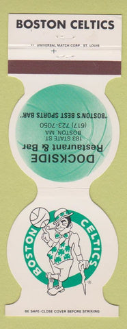 Matchbook Cover - Boston Celtics Basketball 1982-83 Dockside Restaurant MA