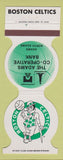 Matchbook Cover - Boston Celtics Basketball 1986-87 Adams COOP Bank MA