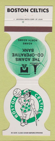 Matchbook Cover - Boston Celtics Basketball 1986-87 Adams COOP Bank MA