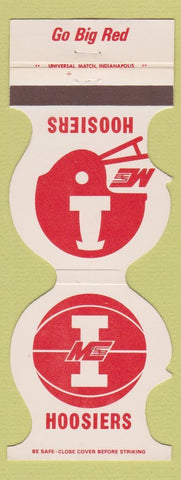 Matchbook Cover - Indiana Hoosiers Football Basketball 1977 Monroe County Bank