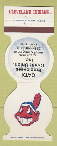 Matchbook Cover - Cleveland Indians Baseball 1982 GATX Credit Union Masury OH
