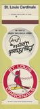 Matchbook Cover - St Louis Cardinals Baseball 1984 Lou Brock Shop WEAR
