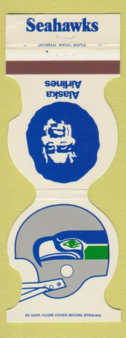 Matchbook Cover - Seattle Seahawks Football 1980 Alaska Airlines