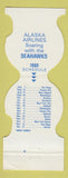 Matchbook Cover - Seattle Seahawks Football 1980 Alaska Airlines