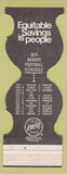 Matchbook Cover - Oregon State Beavers 1974 schedule Equitable Savings Bank