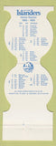 Matchbook Cover - New York Islanders Hockey 1982 Water's Edge Freeport NY