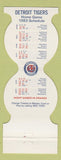 Matchbook Cover - Detroit Tigers Baseball 1983