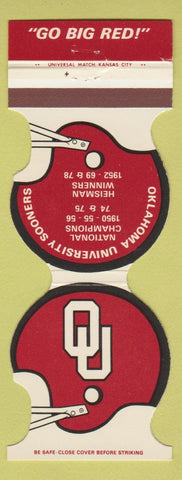 Matchbook Cover - Oklahoma Sooners Football 1979 Bank Eufaula OK