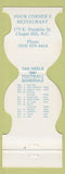 Matchbook Cover North Carolina Tar Heels Football 1981 4 Corners Chapel Hill NC