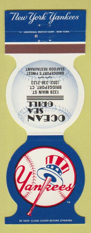 Matchbook Cover - New York Yankees Baseball 1982 Ocean Sea Grill Bridgeport CT