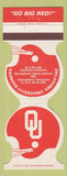 Matchbook Cover - Oklahoma Sooners Football 1980 Martin's Lawton OK restaurant