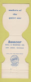 Matchbook Cover - Hoover Ball Bearings Pittsburgh PA Mount Hope WV