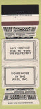Matchbook Cover - Some Hole in the Wall Philadelphia PA