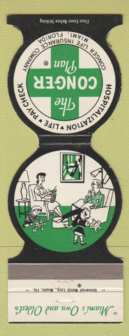 Matchbook Cover - The Conger Plan Insurance Miami FL