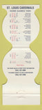 Matchbook Cover - St Louis Cardinals Baseball 1985 Alton IL Finance Thrift WEAR