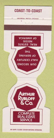 Matchbook Cover - Arthur Rubloff Real Estate Chicago Atlanta Cincinnati Houston