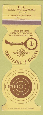 Matchbook Cover - Lloyd Thetford Shooters Supply guns Saticoy CA WEAR