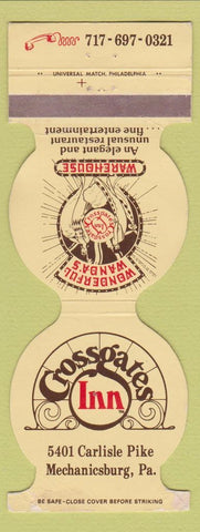 Matchbook Cover - Crossgates Inn Mechanicsburg PA WEAR