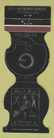 Matchbook Cover - Sports Page Lounge Savannah GA