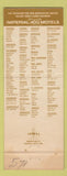 Matchbook Cover - Imperial 400 Motel Valdosta GA