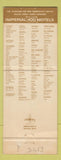 Matchbook Cover - Imperial 400 Motel Long Beach CA