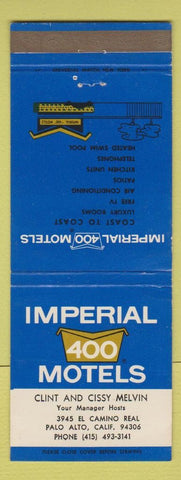 Matchbook Cover - Imperial 400 Motel Palo Alto CA