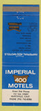 Matchbook Cover - Imperial 400 Motel Marysville CA