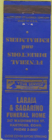 Matchbook Cover - Laraia Sagarino Funeral Home Hartford CT