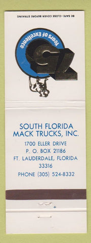 Matchbook Cover - Mack Trucks 75th Fort Lauderdale FL WEAR