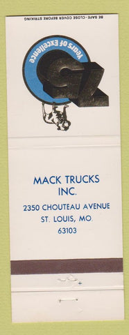 Matchbook Cover - Mack Trucks 75th St Louis MO