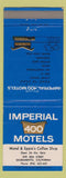 Matchbook Cover - Imperial 400 Motel Sacramento CA