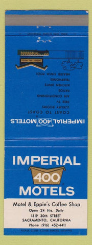 Matchbook Cover - Imperial 400 Motel Sacramento CA