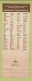 Matchbook Cover - Imperial 400 Motel Chico CA