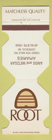 Matchbook Cover - Root Amos & Metzgar Apiaries Ceresco MI