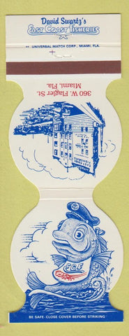 Matchbook Cover - David Swartz's East Coast Fisheries Miami FL