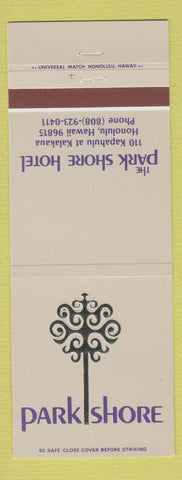 Matchbook Cover - Park Shore Hotel Honolulu Hawaii
