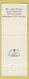 Matchbook Cover - Worcester Art Museum MA WEAR