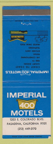 Matchbook Cover - Imperial 400 Motel Pasadena CA