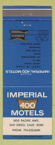 Matchbook Cover - Imperial 400 Motel San Diego CA