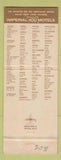 Matchbook Cover - Imperial 400 Motel San Diego CA