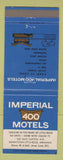 Matchbook Cover - Imperial 400 Motel Little Rock AR